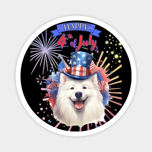 Samoyed: Happy 4th of July Magnet